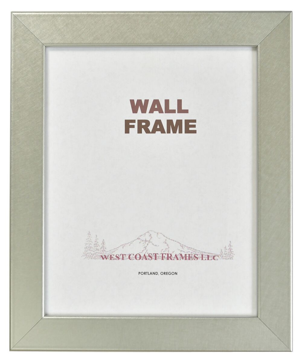 26447 -1-1/4" Swirled Silver Contemporary MDF Picture Frame - Clear Glass