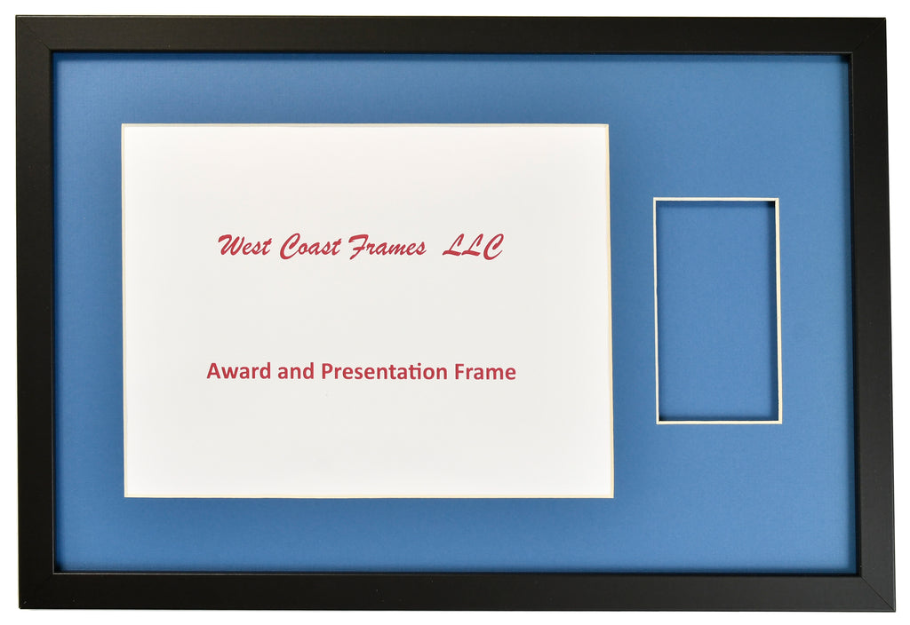 AWARD AND PRESENTATION MAT AND BLACK FRAME - FOR 11 x 8-1/2 Certificate