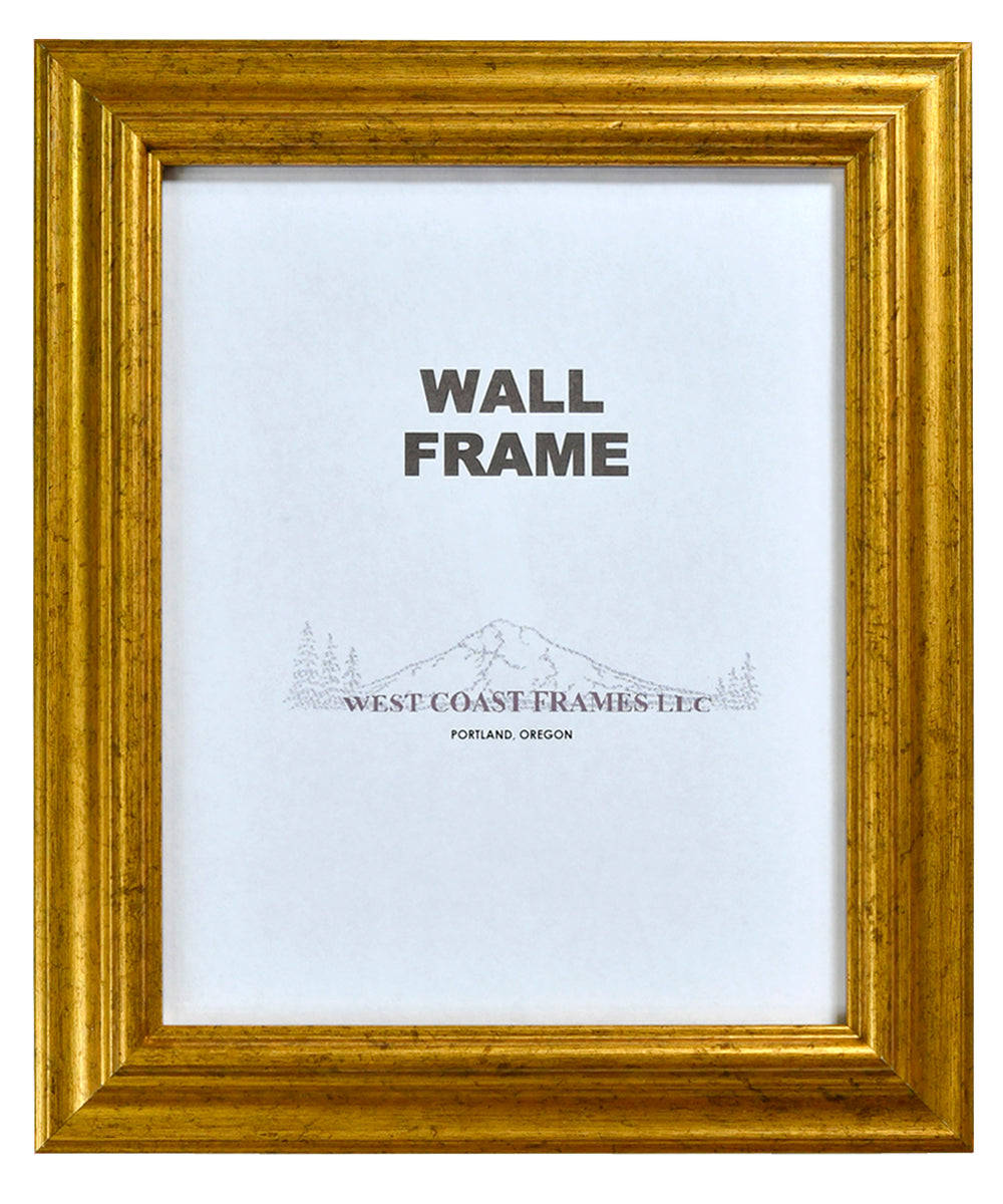 11505 Gold Traditional Swan Poly Picture Frame - Clear Glass