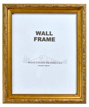 301G - Antique Gold Filagree Finish Picture Frame - Clear Glass