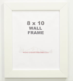 702WH - 1-1/4" White Poly Contemporary Picture Frame - Clear Glass