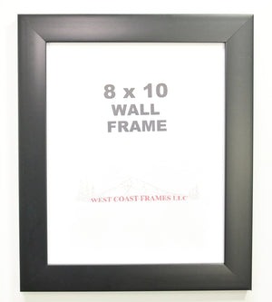 70213 - 1-1/4" Black Poly Contemporary Picture Frame - Clear Glass