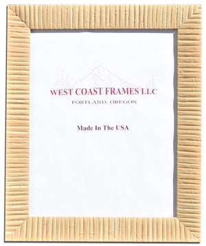 2402 Natural Rattan Picture Frame - Clear Glass