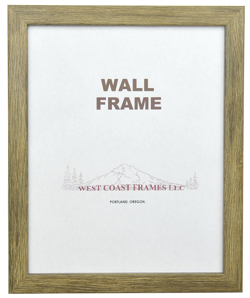 72029 - 3/4" Brown Barnwood Finish MDF  Picture Frame- MADE IN USA - Clear Glass