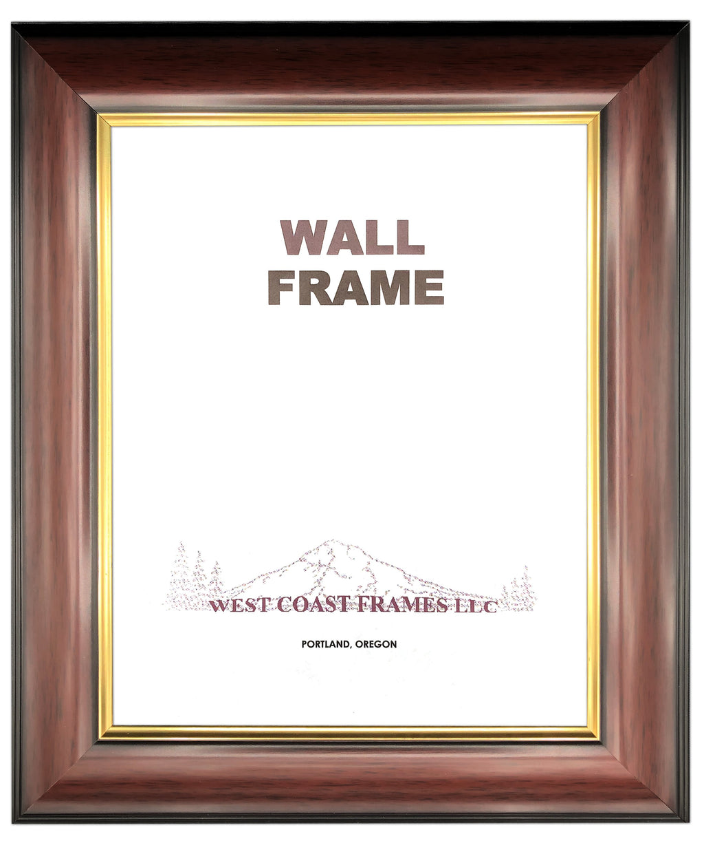 520CHG - Picture Frame Burgundy and Gold Traditional - Clear Glass