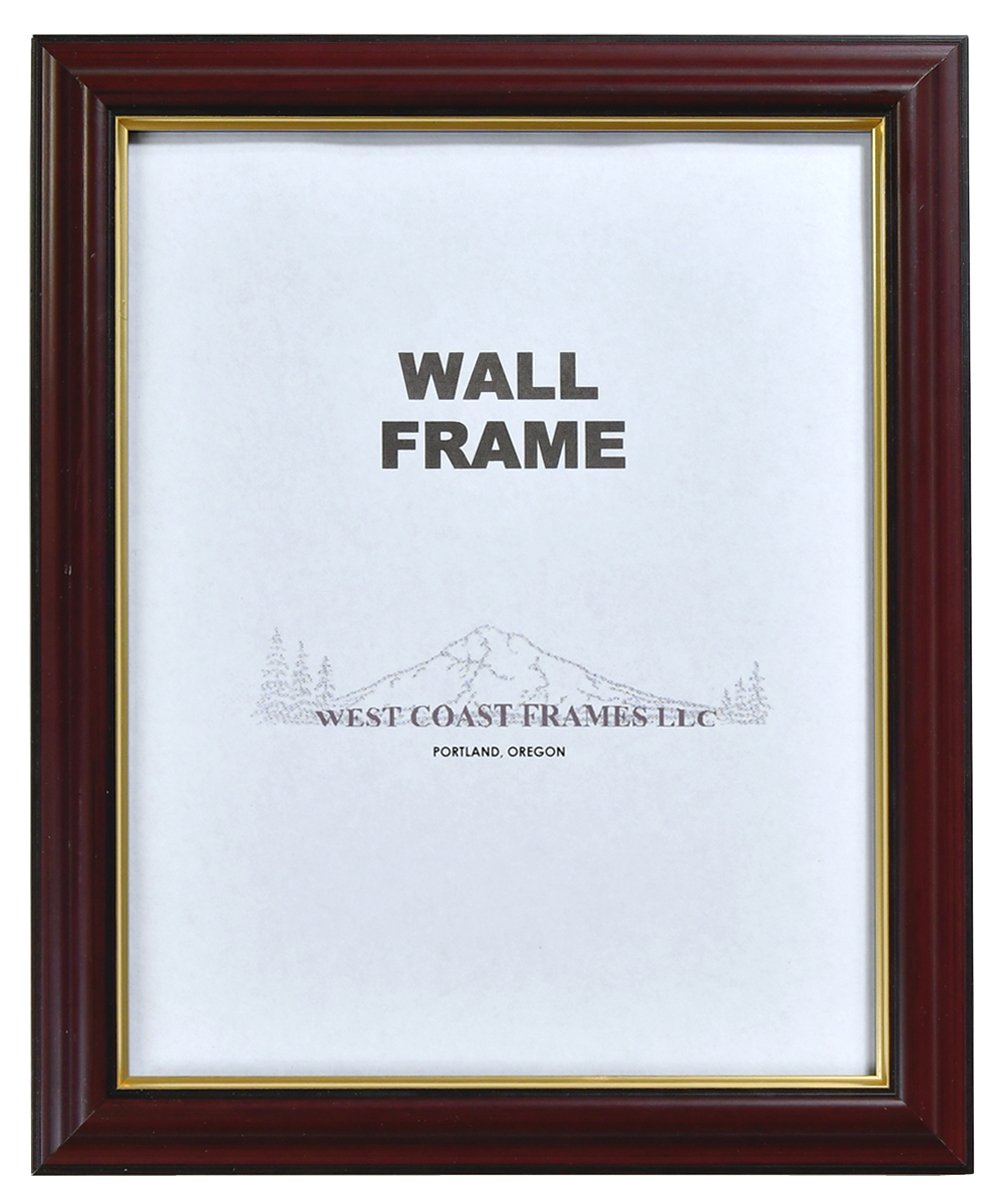 Picture Frame with Glass - Black 3329 or Cherry 3324 with Gold stripe